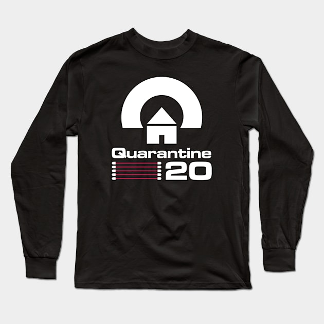 Quarantine video games console parody - white and red - 80s font meme parody Long Sleeve T-Shirt by ntesign
